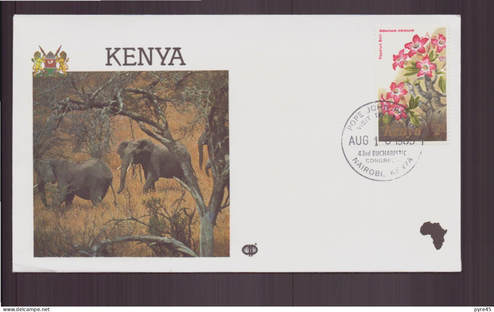 Kenya, Enveloppe Avec Cachet Commémoratif " Visite De Jean-Paul II, Nairobi Le 18 Août 1985 - Kenia (1963-...)