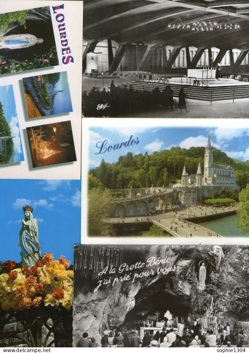 LOT DE 20 CARTES - LOURDES - FRANCE Hautes Pyrénées -Toutes Différentes - - 5 - 99 Cartes