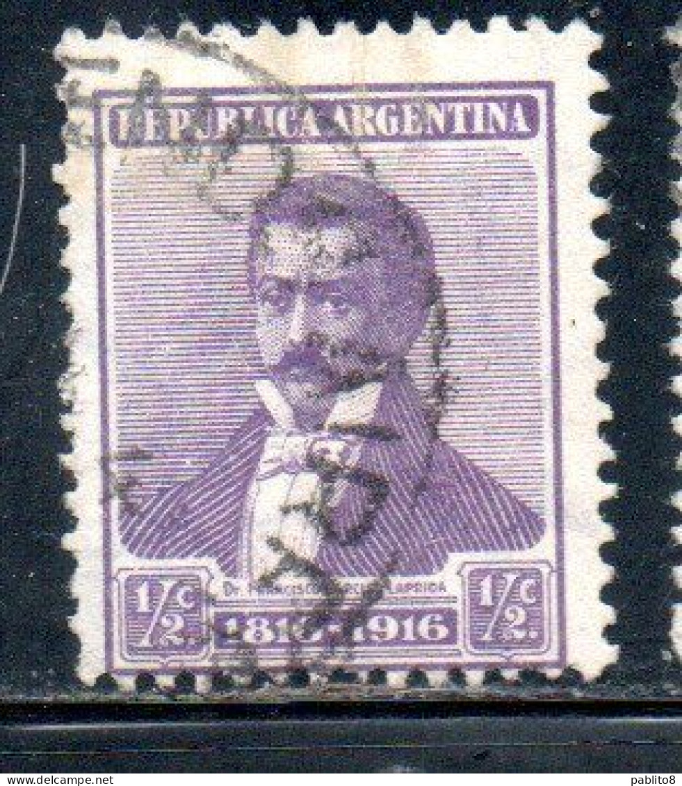 ARGENTINA 1916 FRANCISCO NARCISO DE LAPRIDA 1/2c USED USADO OBLITERE' - Usati