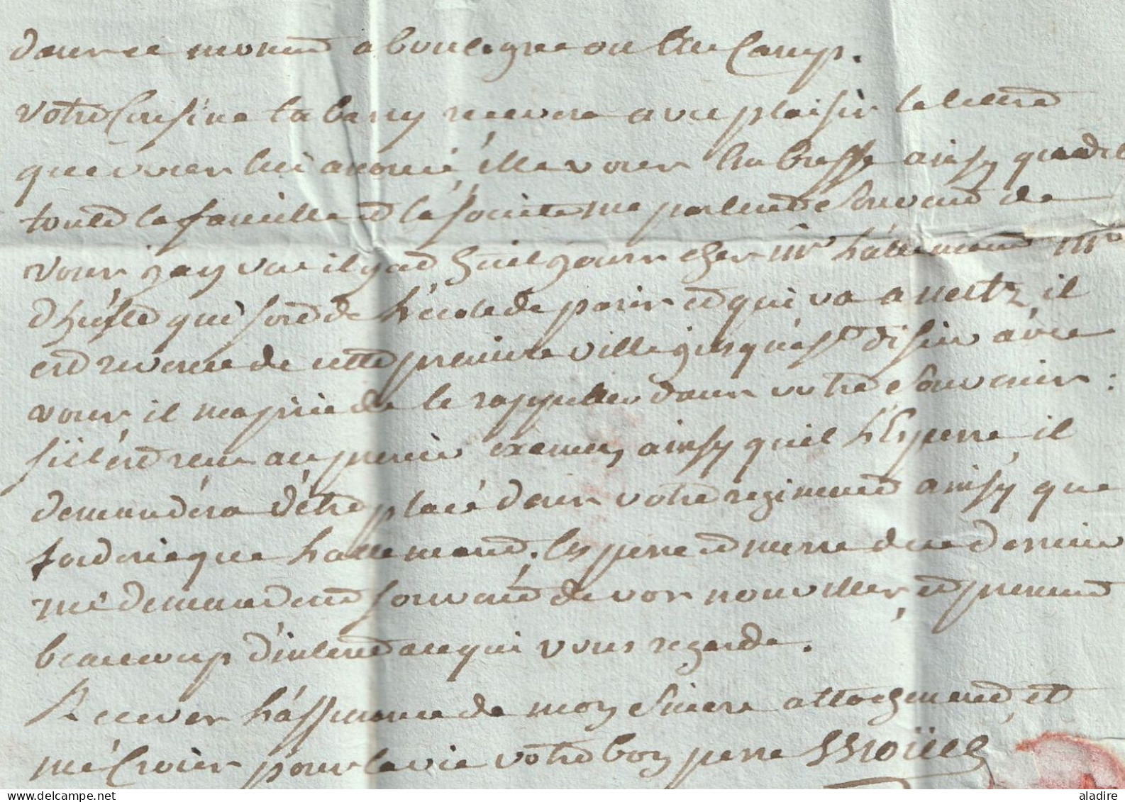 1804 - Marque Postale P53P Port Payé Sur Lettre Avec Corresp Paternelle De 3 Pages De LIGNY, Meuse Vers BOULOGNE - 1801-1848: Précurseurs XIX
