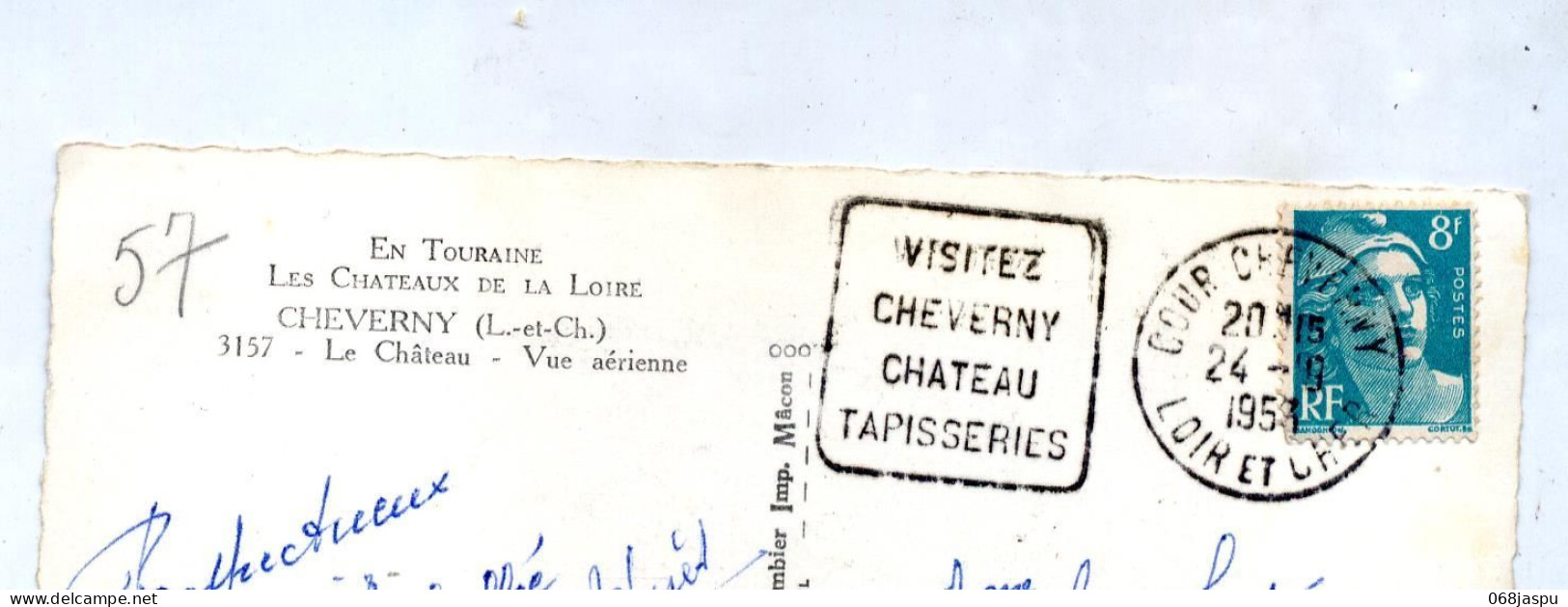 Carte Cheverny Chateau Flamma Daguin Cour Cheverny Tapisseries - Cheverny