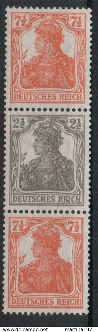 Z204/ Deutsches Reich Zusammendruck S14b Signiert Postfrisch/ ** - Carnets & Se-tenant