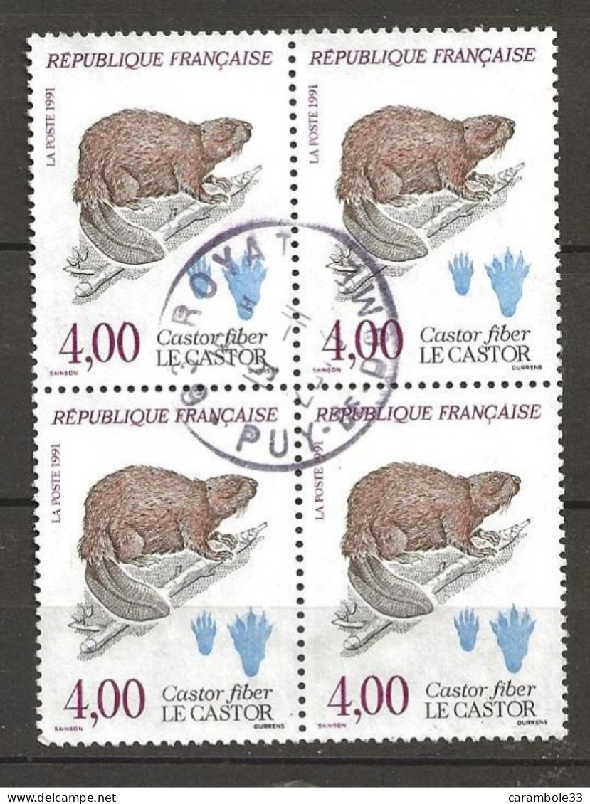 TIMBRE FRANCE   LE CASTOR  1991     Cachet ROYAT  PUY DE DOME       Oblitérés  (1527) - Oblitérés