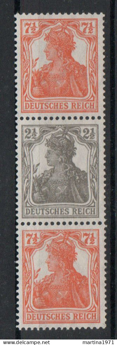 Z206/ Deutsches Reich Zusammendruck S14b Signiert Postfrisch/ ** - Cuadernillos & Se-tenant