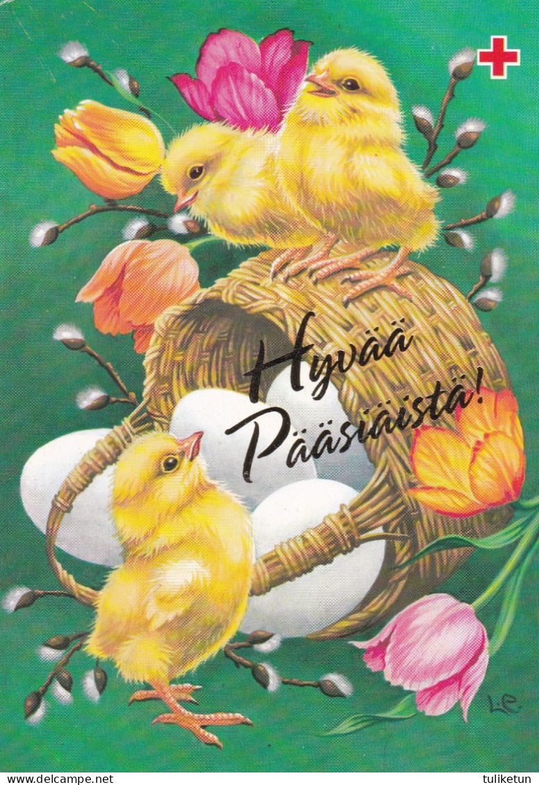 Postal Stationery - Chicks - Easter Eggs - Red Cross 1992 - Suomi Finland - Postage Paid - Lars Carlsson - Ganzsachen