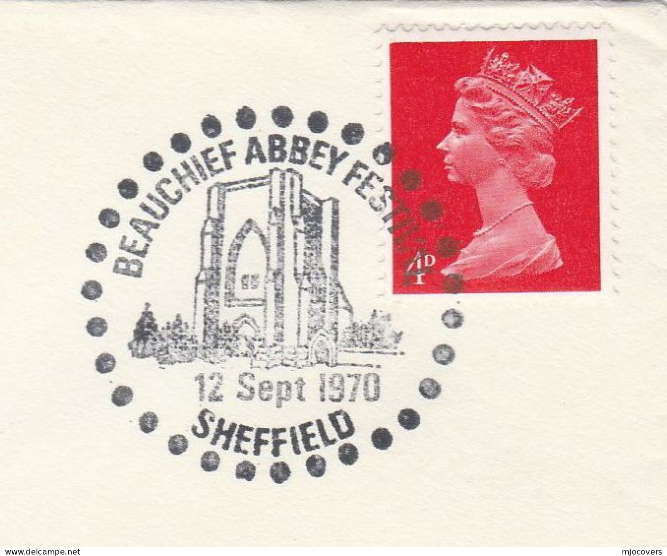 1970 Beauchief ABBEY Festival Sheffield Event Cover Gb Stamps Religion Church - Abbayes & Monastères