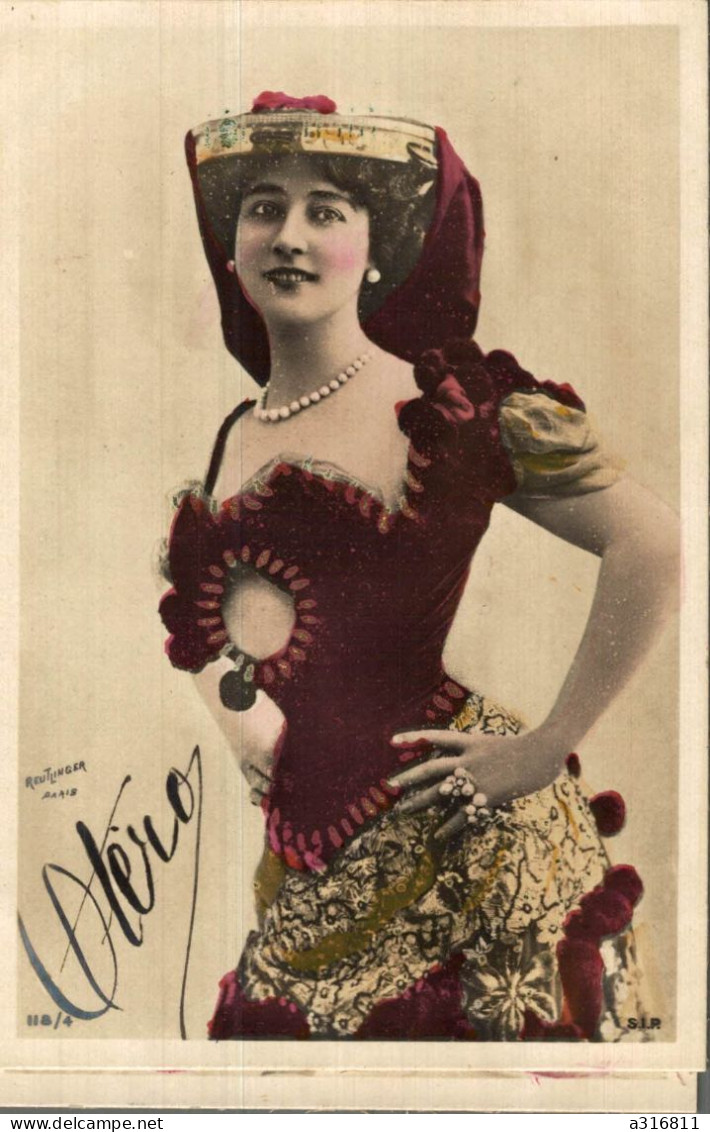 CPA Otéro Artiste Théâtre Grande Cocotte Glamour Reutlinger - Entertainers