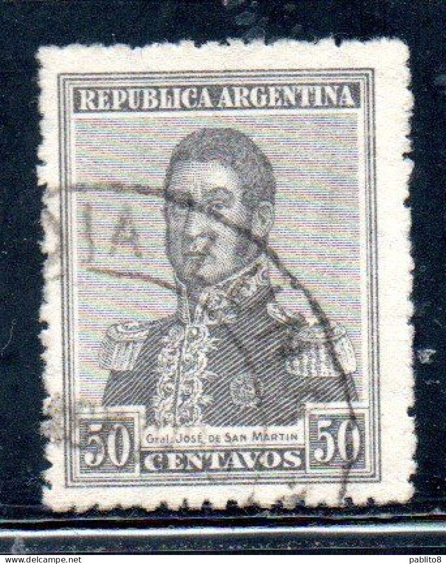 ARGENTINA 1916 JOSE DE SAN MARTIN 50c USED USADO OBLITERE' - Oblitérés