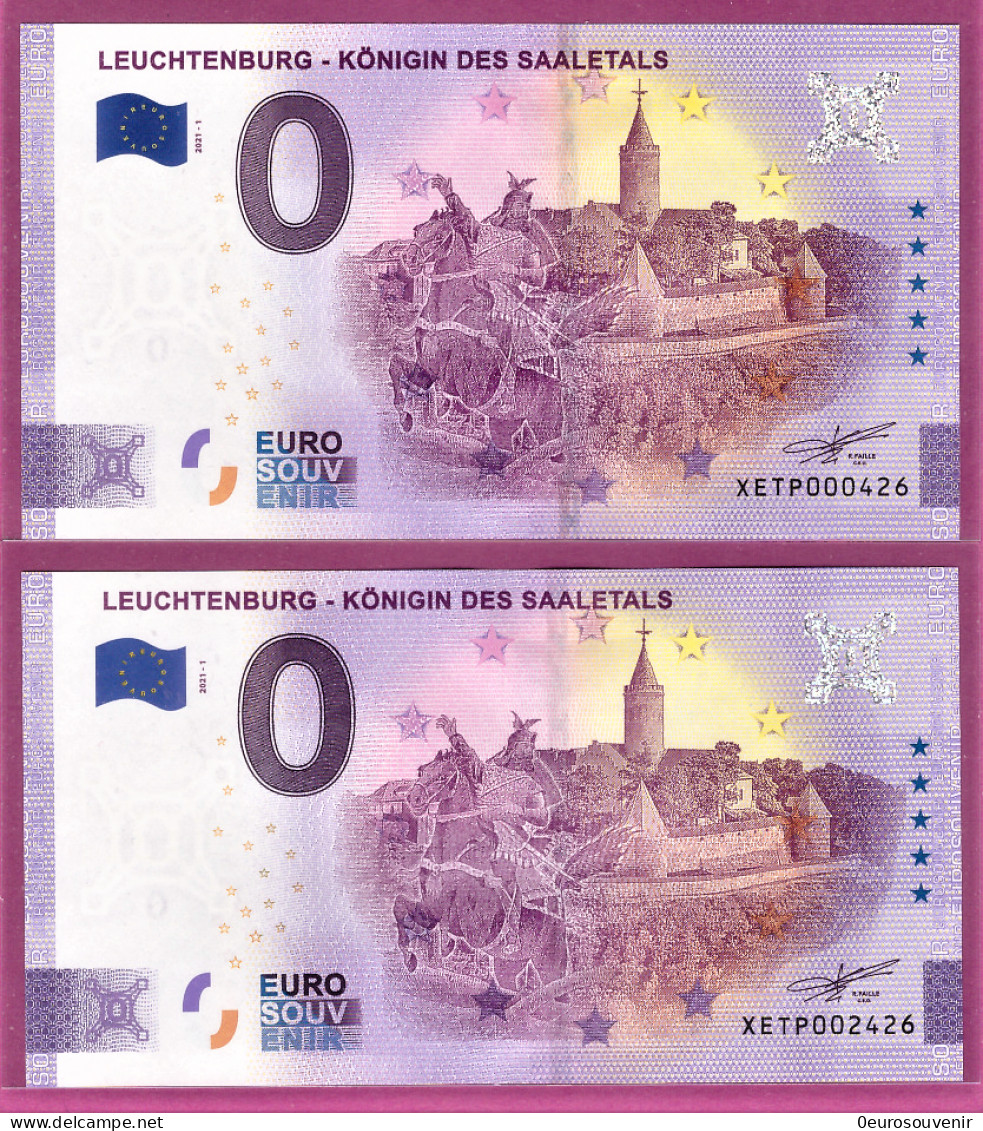 0-Euro XETP 2021-1 LEUCHTENBURG - KÖNIGIN DES SAALETALS  SET NORMAL+ANNIVERSARY - Privéproeven