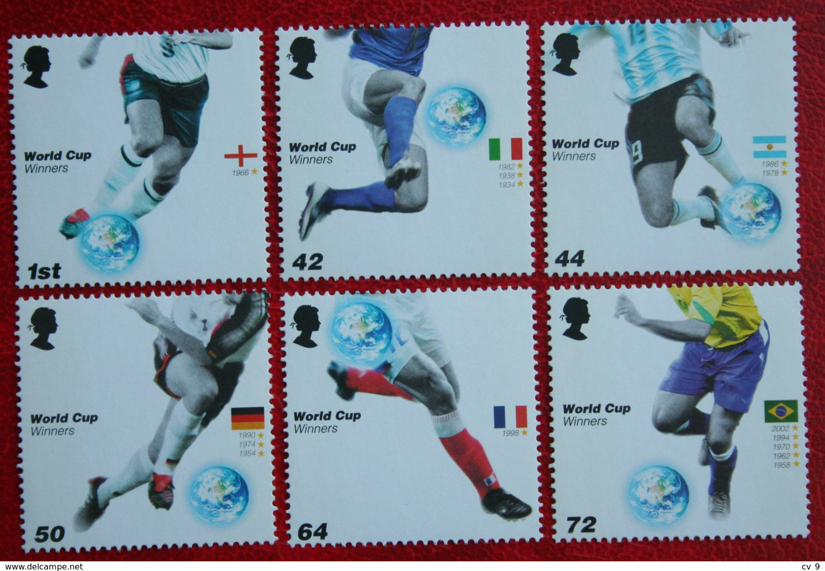 World Cup Winners Fußball Soccer (Mi 2408-2413) 2006 POSTFRIS MNH ** ENGLAND GRANDE-BRETAGNE GB GREAT BRITAIN - Neufs