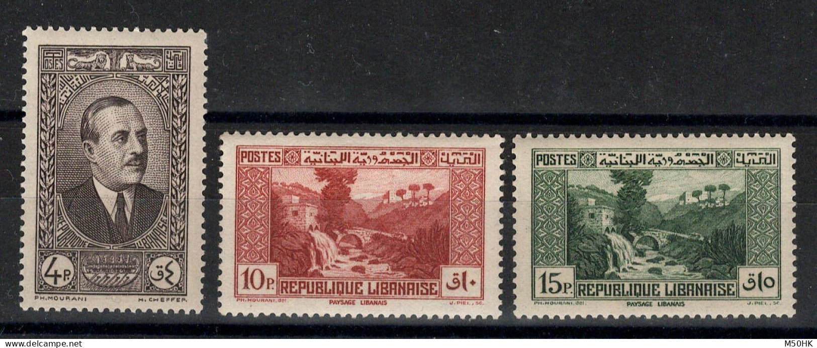 Grand Liban - YV 153 / 155 / 156 N* MH , Cote 6,25 Euros - Ongebruikt