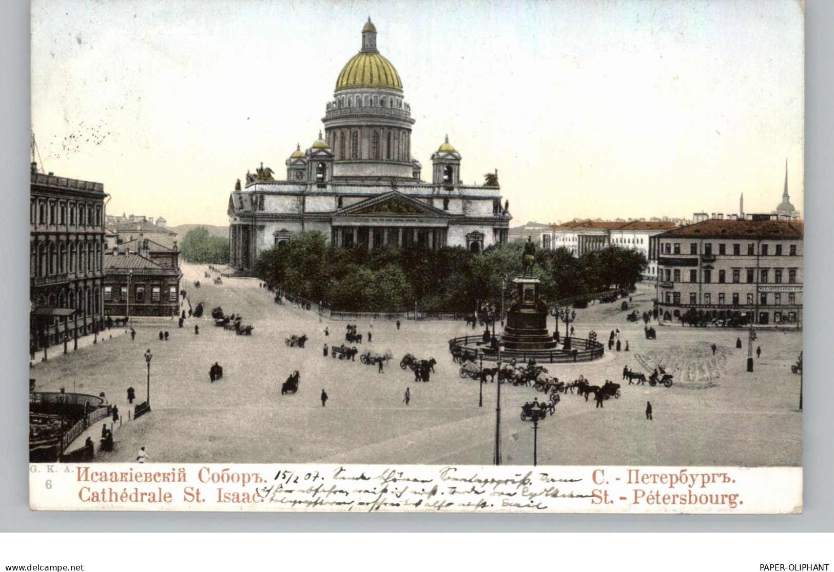 RU 190000 SANKT PETERSBURG, St. Isaac Cathedrale, 1907 - Rusia