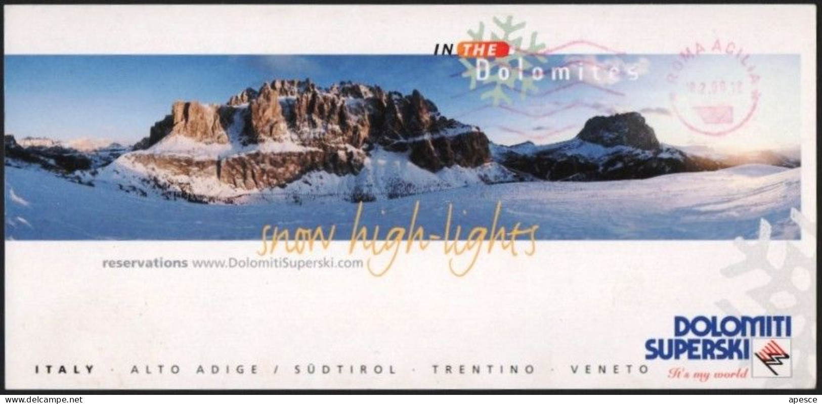 ITALY - ALTO ADIGE / SUD TIROL / TRENTINO / VENETO - IN THE DOLOMITES - DOLOMITI SUPERSKI - IT'S MY WORLD - I - Deportes De Invierno