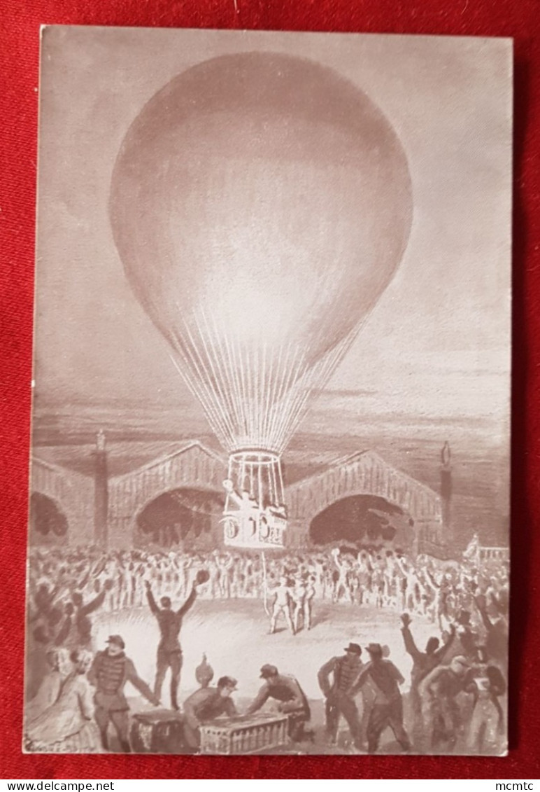 CPSM - Siege De Paris -  Départ Du Ballon Poste "Le Jules Favre N°2 -  Atterrissage Belle Ile En Mer - Belle Ile En Mer