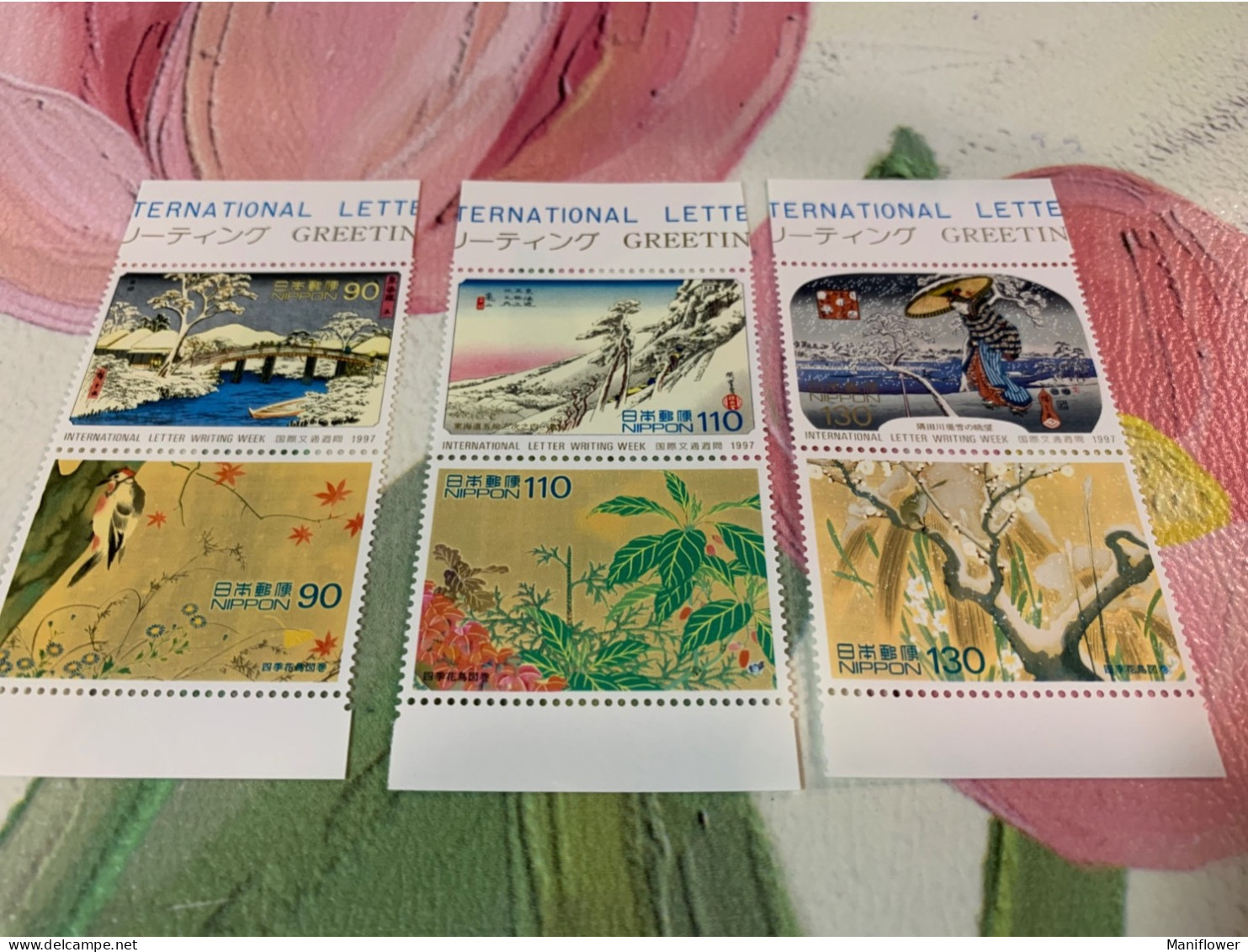 Japan Stamp 1997 Bridge Bird Tree Letter Writing Week Landscape Paintings MNH - Altri & Non Classificati