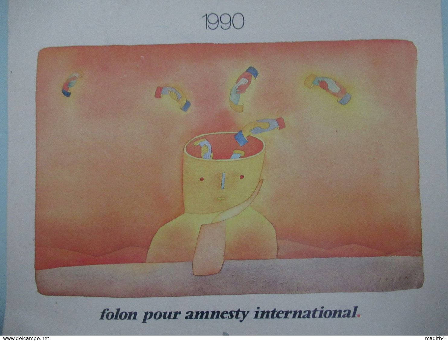 Calendrier Folon Pour Amnesty International - Tamaño Pequeño : 1981-90