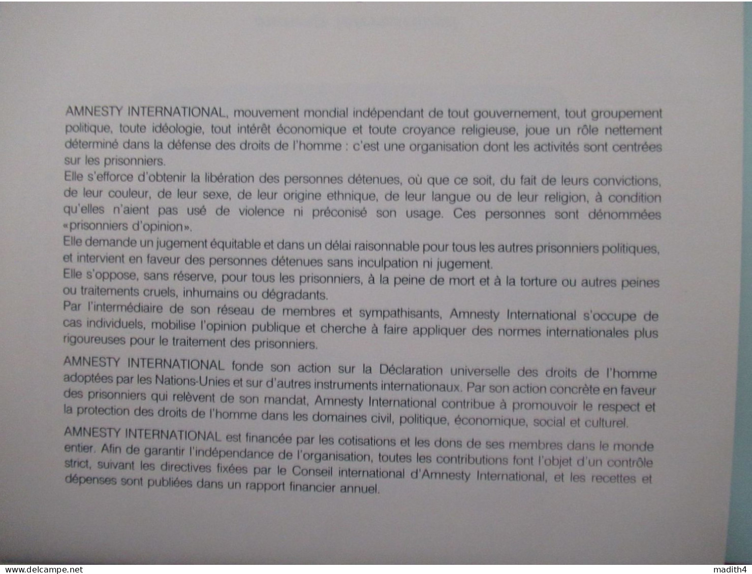 Calendrier Folon Pour Amnesty International - Tamaño Pequeño : 1981-90