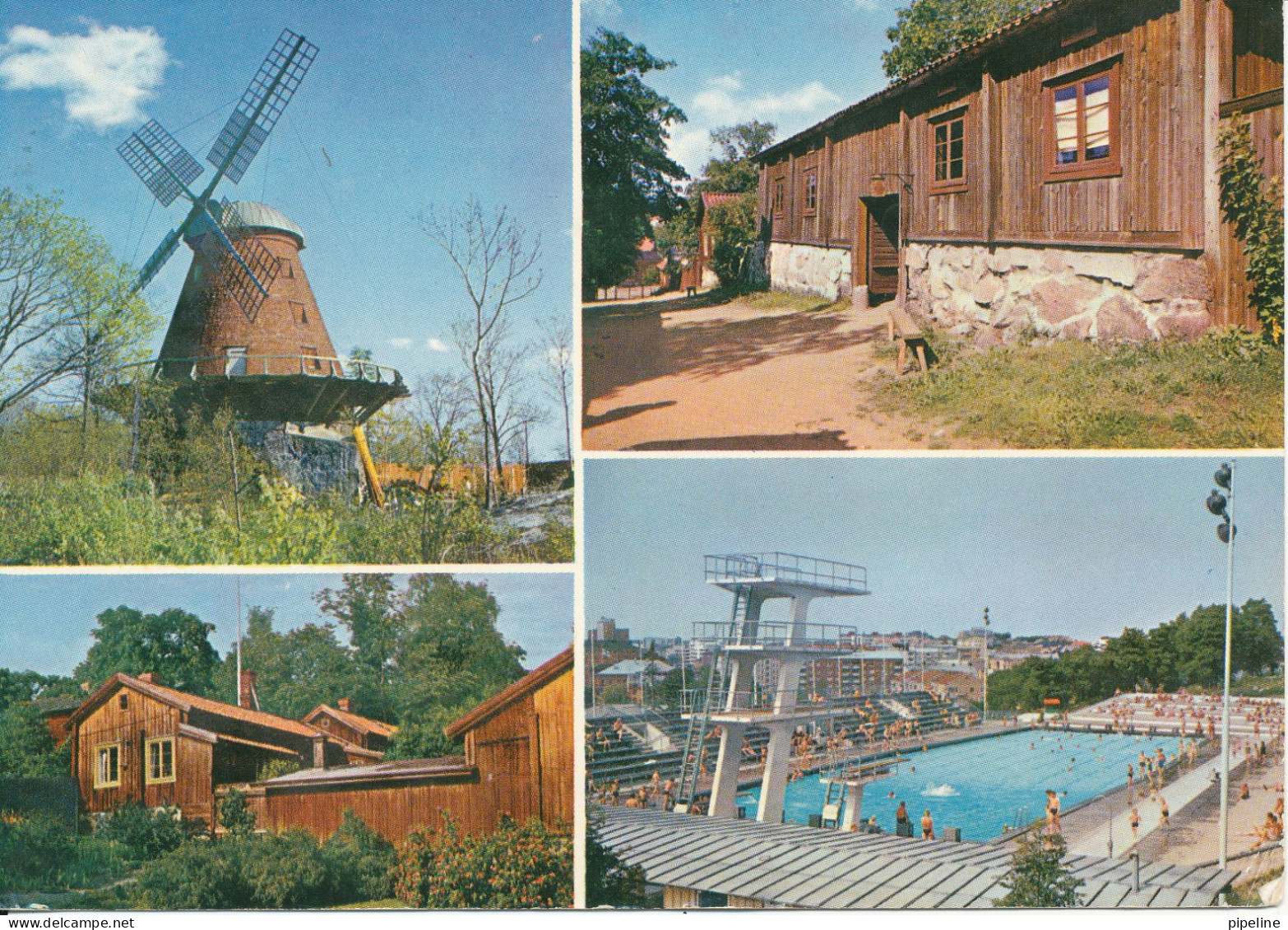 Finland Postcard Sent To Sweden Turku Abo 13-6-1962 (Old Town) - Finlandia