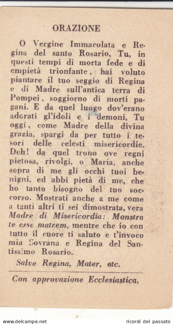 Santino Nostra Signora Del Rosario Di Pompei - Devotion Images