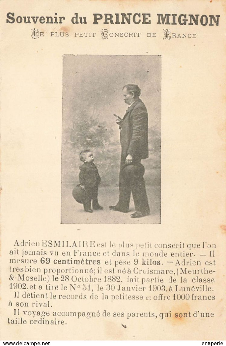 D4559 Souvenir Du Prince Mignon Adrien Esmilaire - Humour