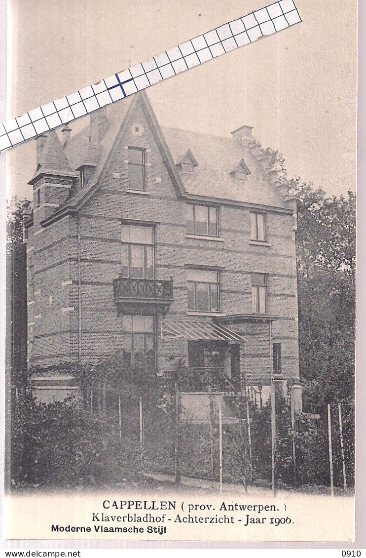 CAPPELLEN-KAPELLEN"KLAVERBLADHOF-ACHTERZICHT-JAAR 1906-MODERNE VLAAMSE STIJL" - Kapellen