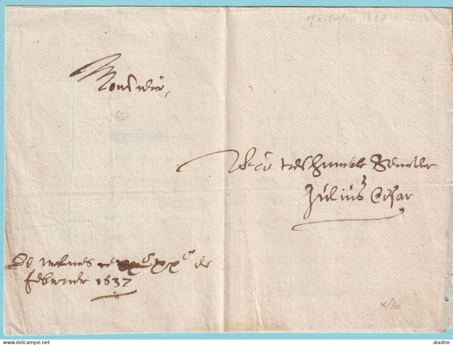 1632 - Pays Bas Espagnols (roi Felipe IV) - Lettre Pliée Avec Correspondance En Vieux Français - 1621-1713 (Paesi Bassi Spagnoli)