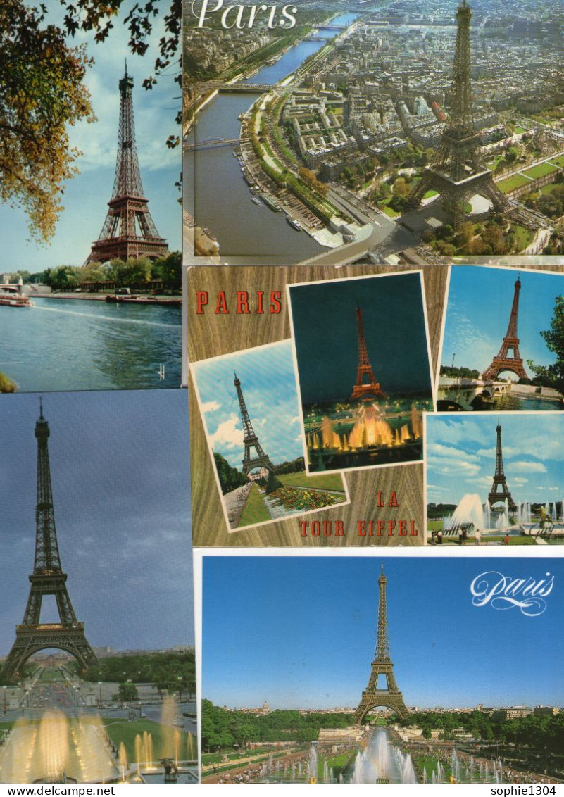 LOT DE 17 CARTES - PARIS - FRANCE -LA TOUR EIFFEL - Toutes Différentes - - 5 - 99 Karten