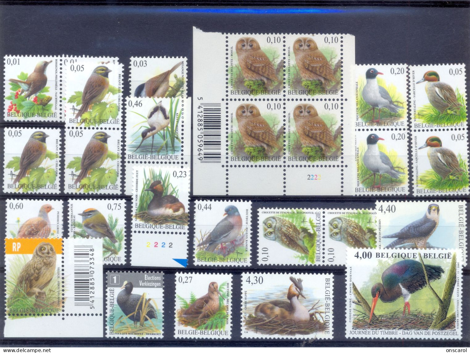 Een Lot Vogels (euro) Postgaaf ** MNH PRACHTIG - 1985-.. Vögel (Buzin)