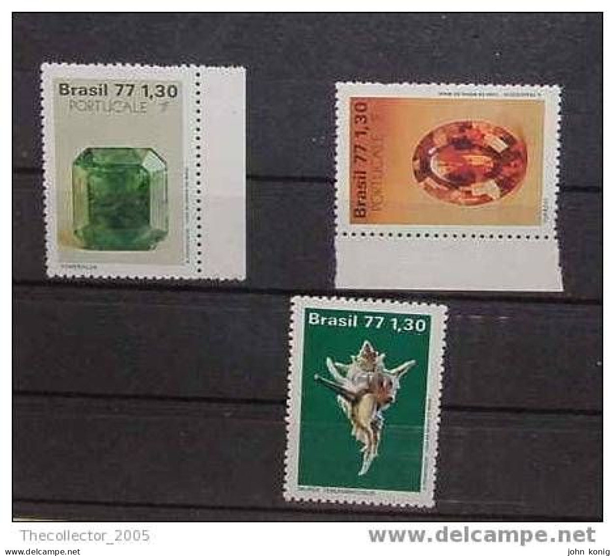BRASILE-BRASIL - SET OF 3 STAMPS - MINERALI-PIETRE PREZIOSE-MINERALS-STONES - Collections, Lots & Séries