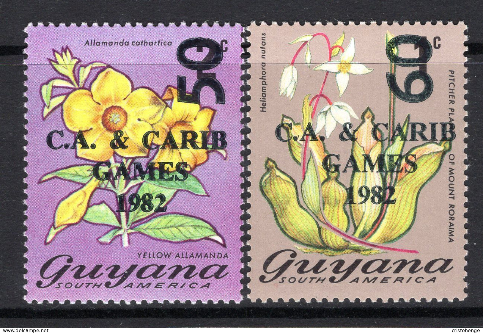 Guyana 1982 CA & Caribbean Games Set HM (SG 999-1000) - Guyana (1966-...)