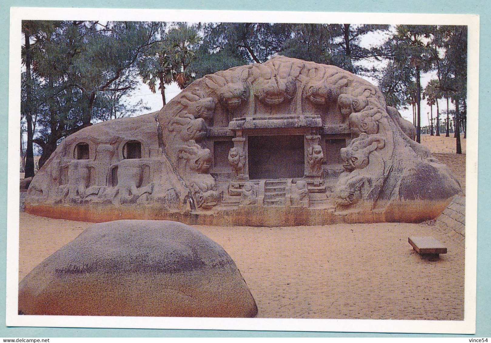 MAHABALIPURAM - Tiger Cave - Carte 16 X 11 Cm - Indien