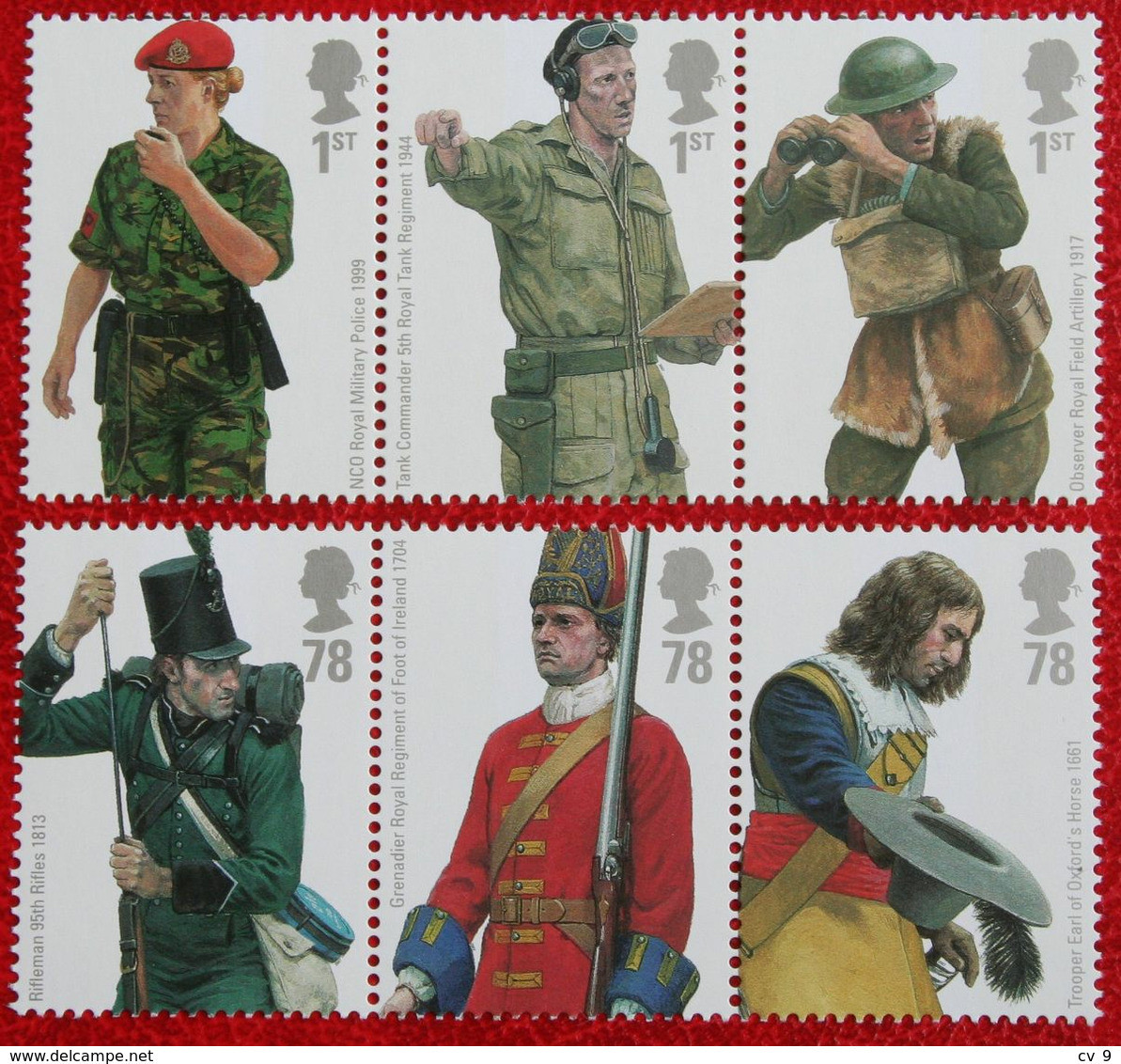 ROYAL ARMY UNIFORMS Soldiers (Mi 2568-2573) 2007 POSTFRIS MNH ** ENGLAND GRANDE-BRETAGNE GB GREAT BRITAIN - Neufs