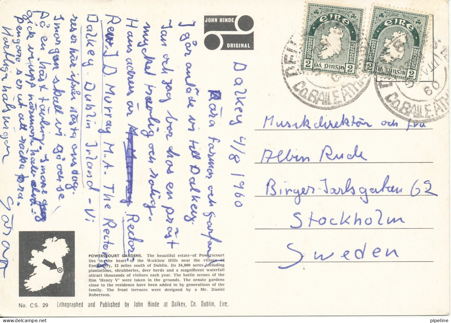 Finland Postcard Sent To Germany 15-10-1926 From Estonia (Helsingfors) Weak Lower Right Corner - Indonesien