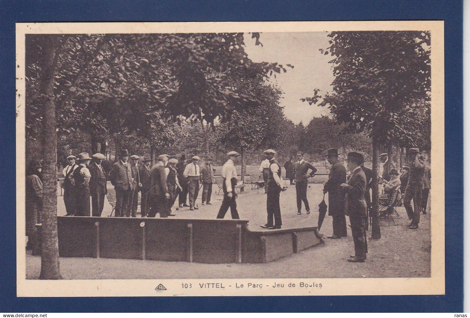 CPA Jeux De Boules Pétanque Circulé Vittel - Pétanque