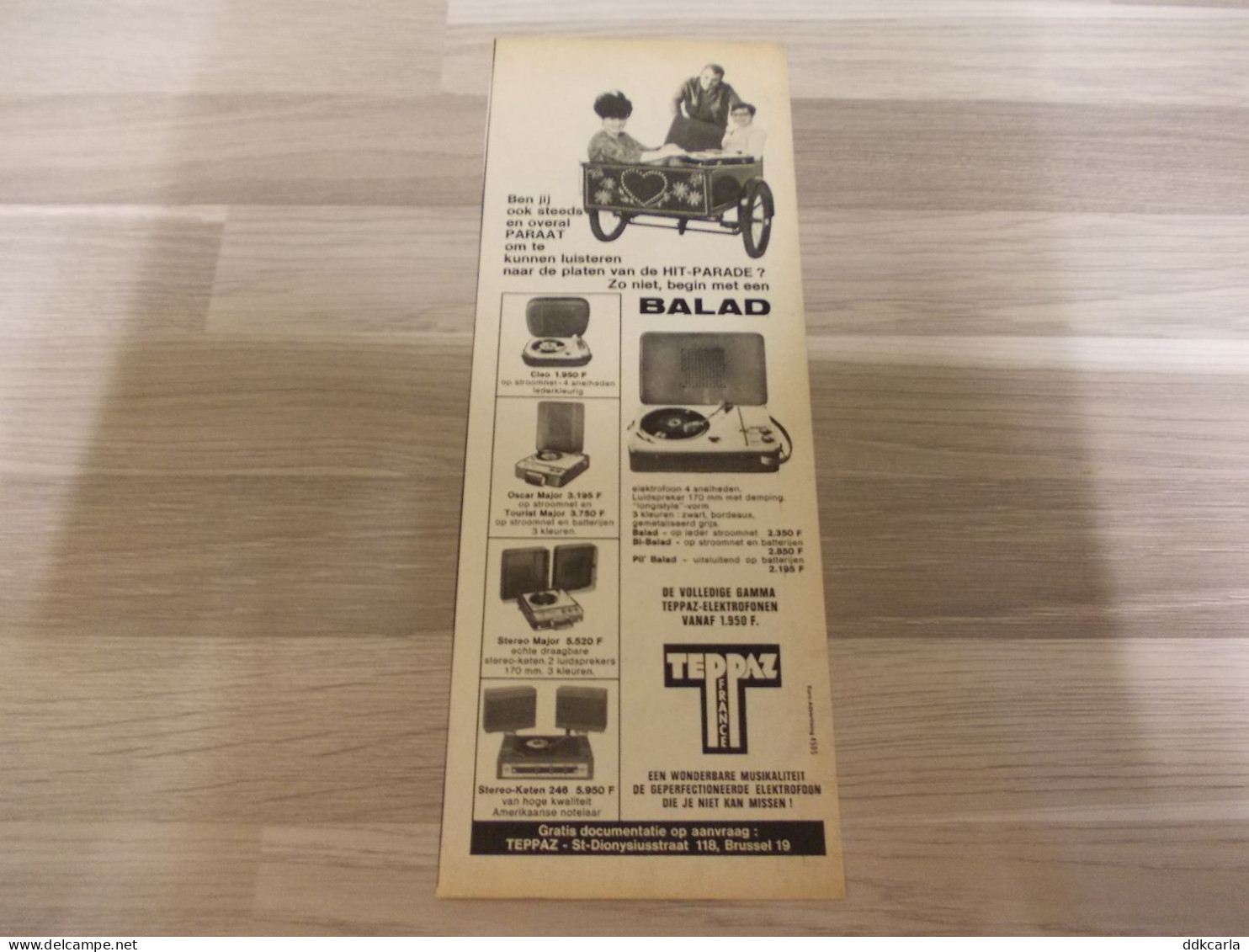 Reclame Advertentie Uit Oud Tijdschrift 1982 - Platenspeler BALAD - Teppaz France - Reclame