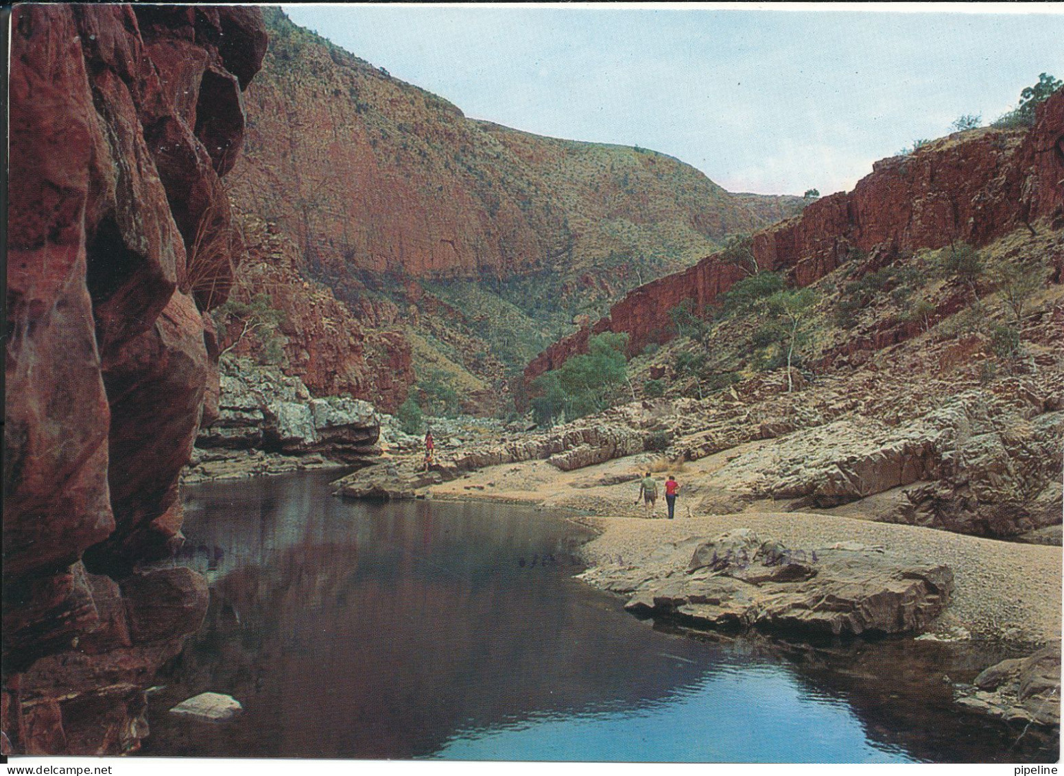 Christmas Island Postcard Sent To Denmark 3-12-1985 (no Postmark) (West McDonnell Ranges) - Christmaseiland