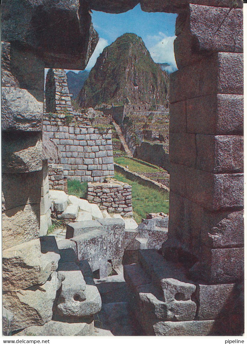 Peru Postcard With Meter Cancel Sent To Denmark 27-1-1991 (Machu Picchu) - Pérou