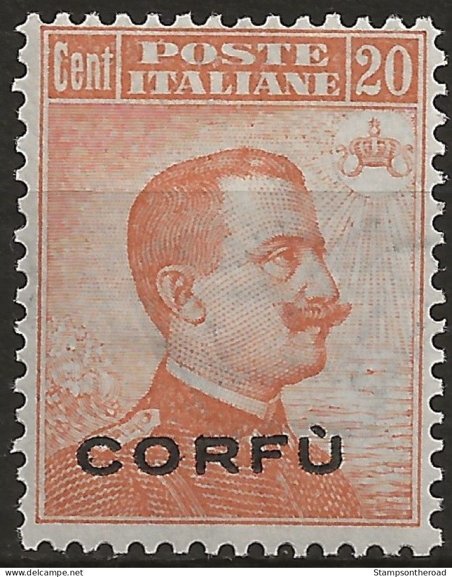 TRCO4NA -1923 Terre Redente/Corfù, Sassone Nr. 4, Francobollo Nuovo Senza Linguella **/ - Corfou