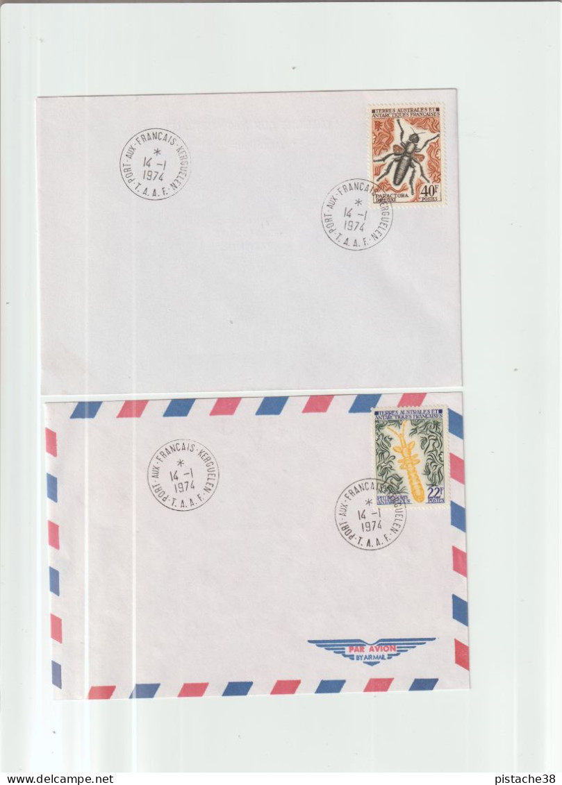 Mission Aux Iles Australes "Marion Dufresne" Courier Du 14/01/1974,  Affranchi INSECTES, Série N°49 à 54 - SUPERBES - Used Stamps