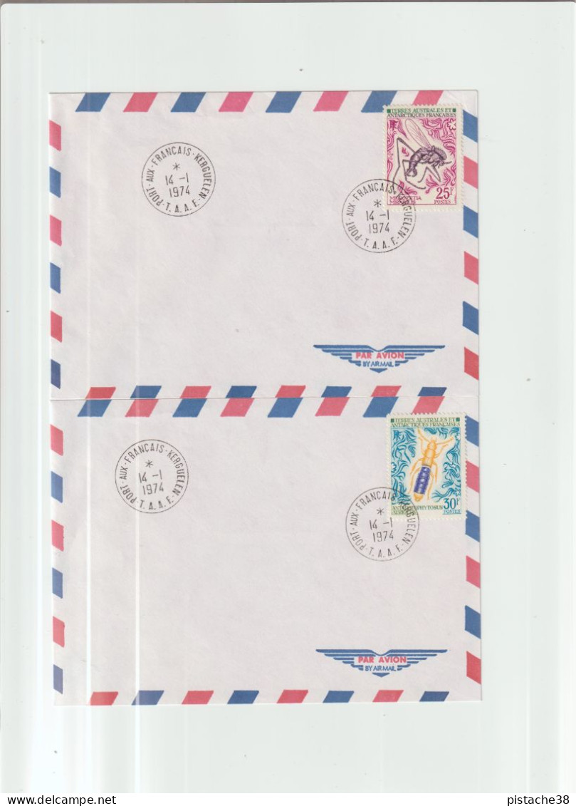 Mission Aux Iles Australes "Marion Dufresne" Courier Du 14/01/1974,  Affranchi INSECTES, Série N°49 à 54 - SUPERBES - Used Stamps