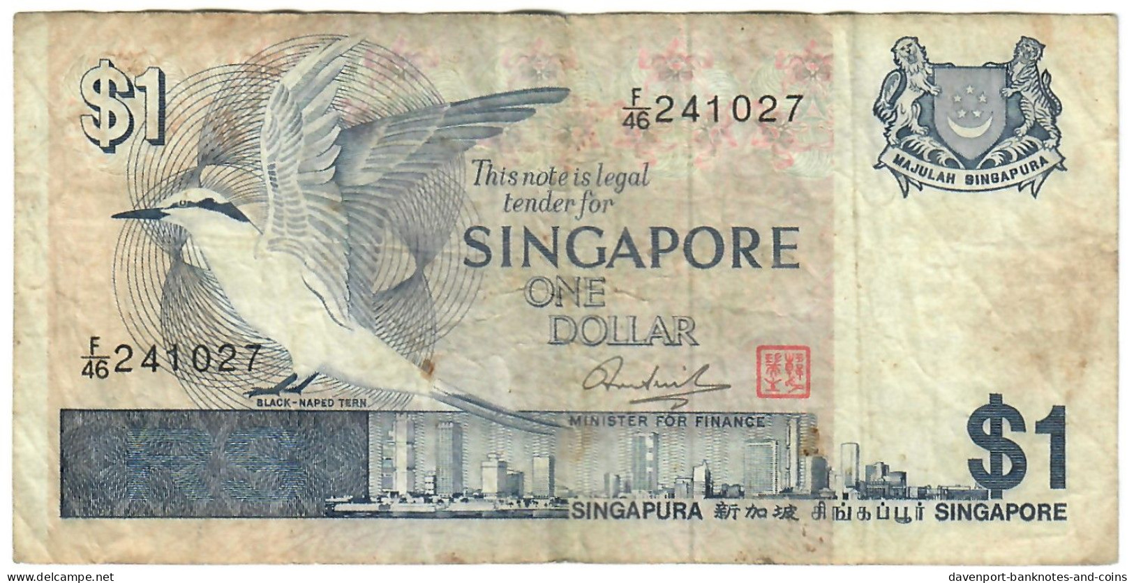 Singapore 1 Dollar 1976 F "Sen" - Singapur