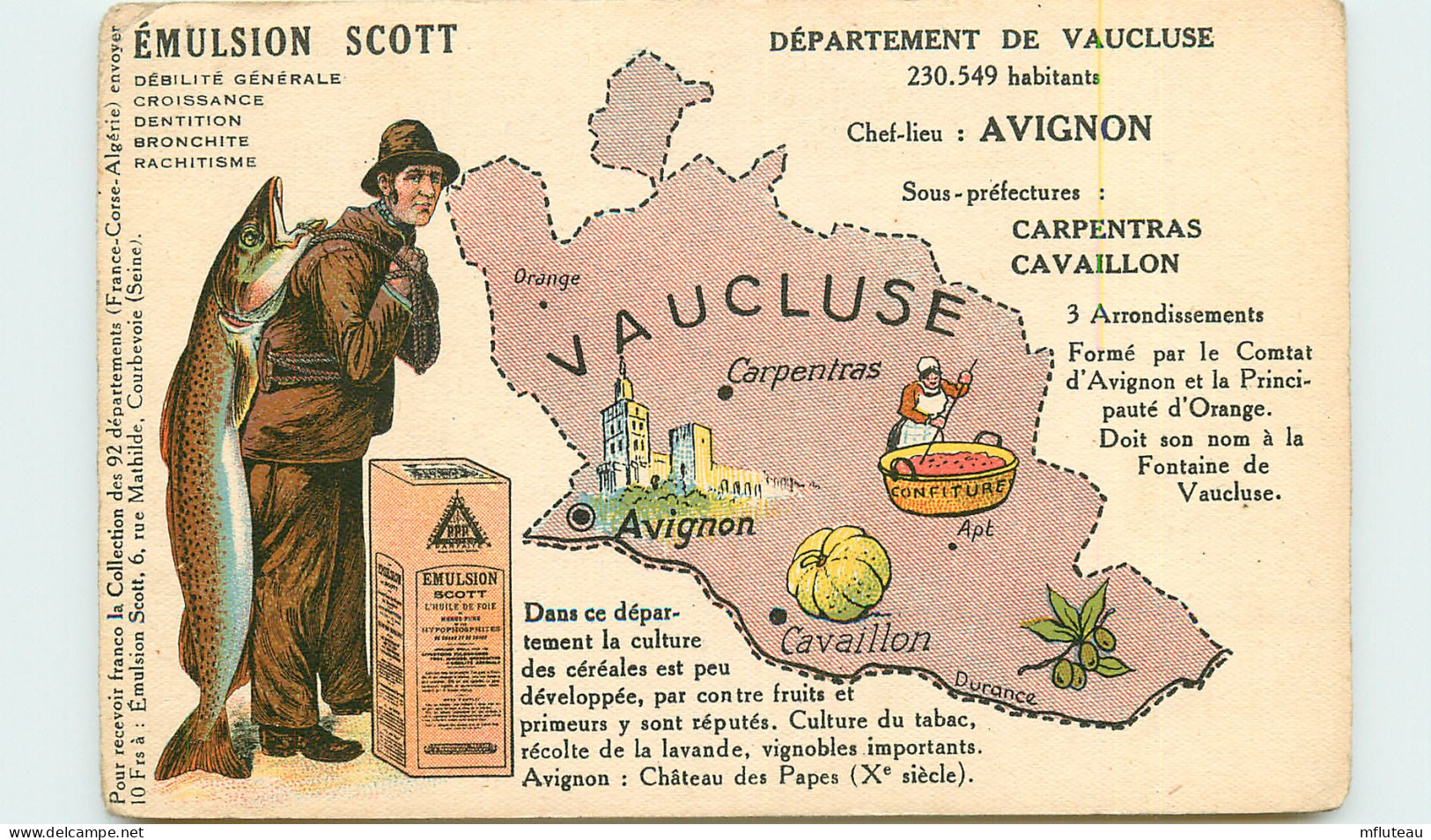 84* VAUCLUSE Emulsion Scott                                      MA51-0962 - Autres & Non Classés