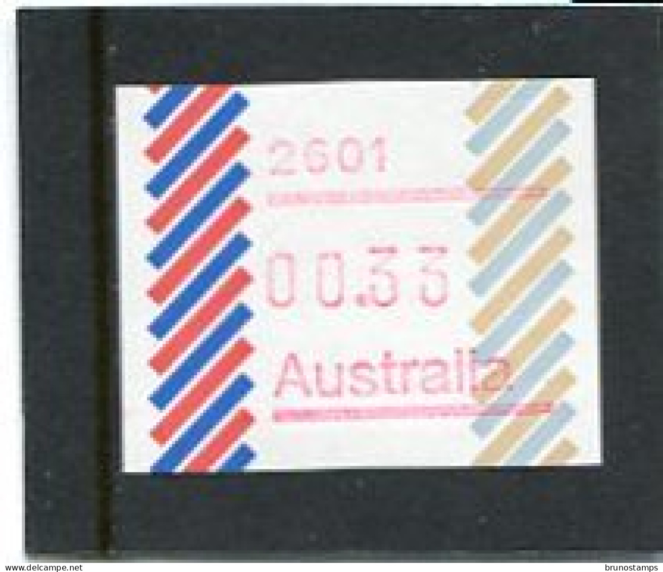 AUSTRALIA - 1984  33c  FRAMA  BARRED EDGE  POSTCODE 2601 (CANBERRA)  MINT NH - Timbres De Distributeurs [ATM]