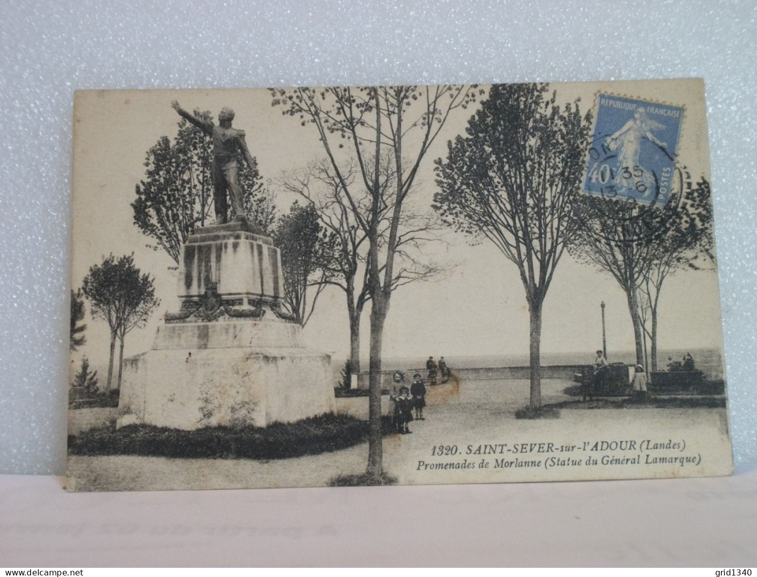 L  5334 CPA 1929 - 40 SAINT SEVER SUR L'ADOUR - PROMENADES DE MORLANNE (STATUE DU GENERAL LAMARQUE) - ANIMATION - Saint Sever