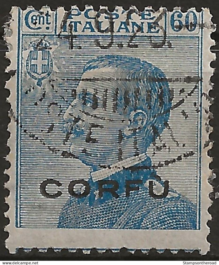 TRCO7U -1923 Terre Redente/Corfù, Sassone Nr. 7, Francobollo Usato Per Posta °/ - Corfù