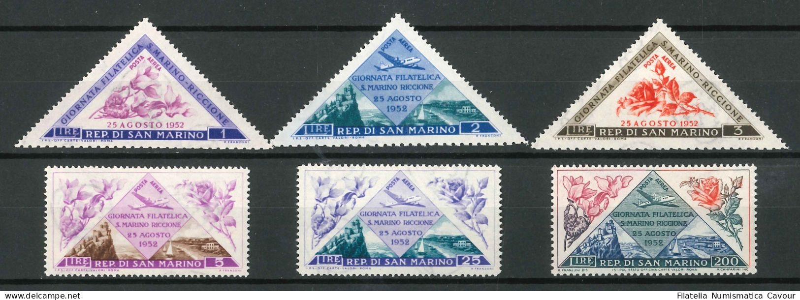 1952 - ** (Catalogo Sassone N.° PA 103/108) (2896) - Posta Aerea