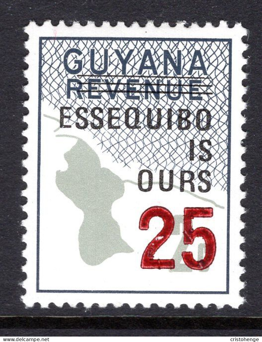 Guyana 1982 ESSEQUIBO IS OURS - 25c On 2c Grey HM (SG 1029) - Guyana (1966-...)