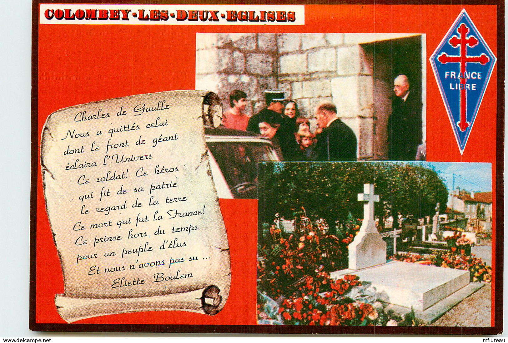 52* COLOMBEY LES DEUX EGLISES (mme DE GAULLE)   (CPSM10x15cm)                         MA58-0677 - Colombey Les Deux Eglises