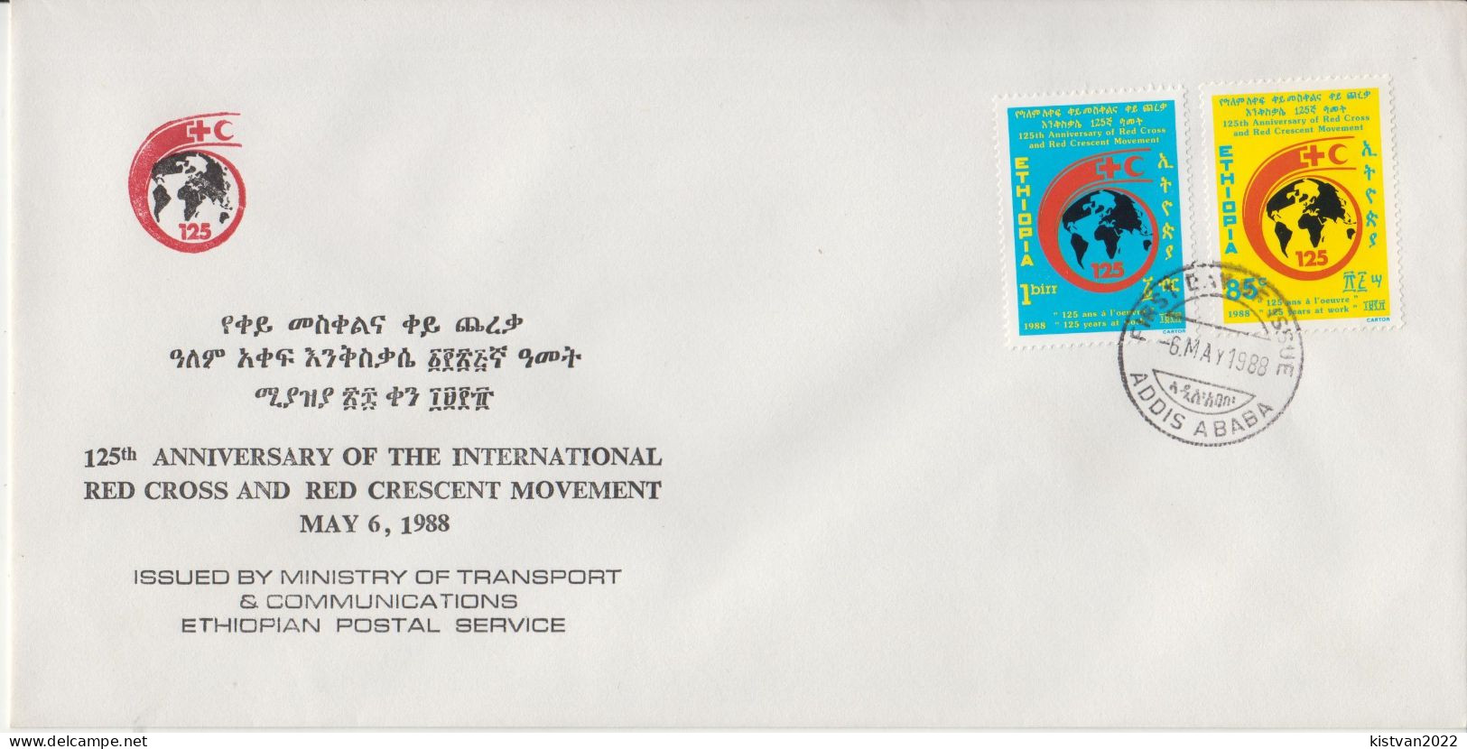 Ethiopia FDC From 1988 - Red Cross