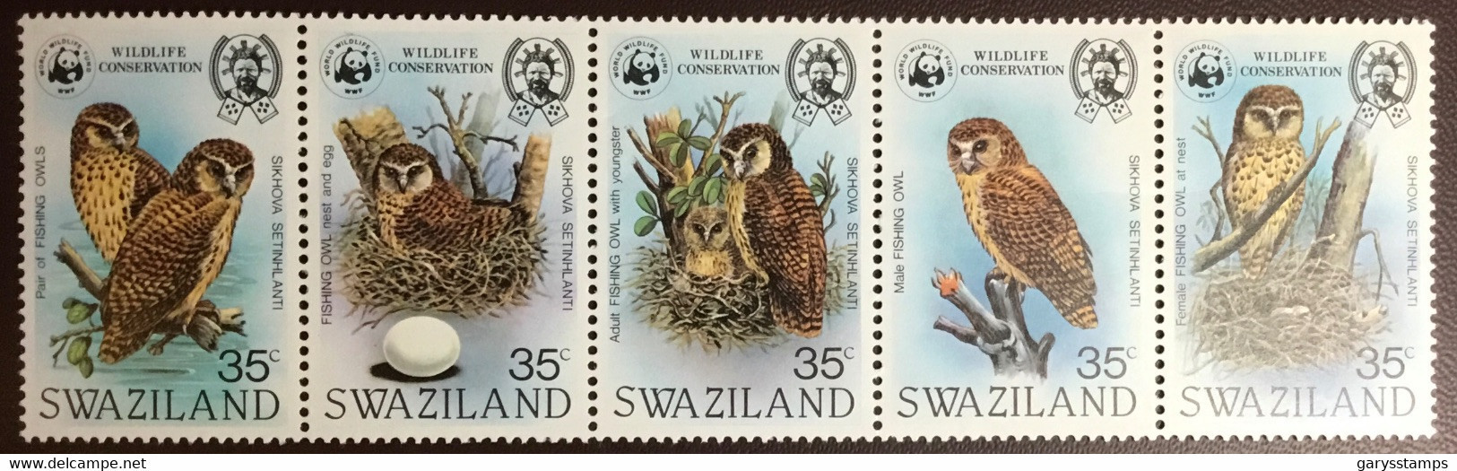 Swaziland 1982 WWF African Fishing Owl Birds MNH - Uilen